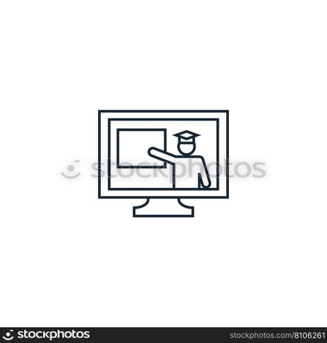 Computer-based training creative icon from Vector Image