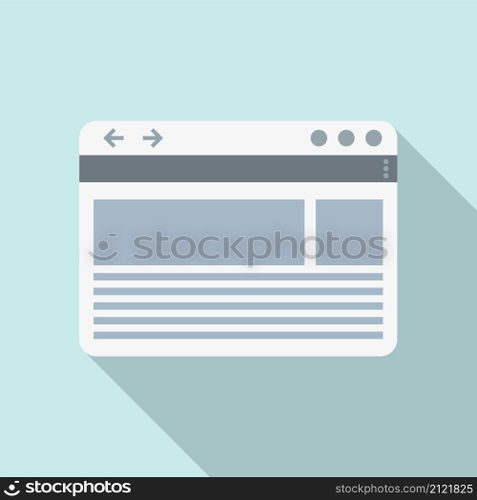 Computer browser icon flat vector. Window interface. Web internet. Computer browser icon flat vector. Window interface