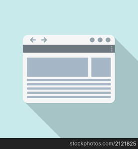 Computer browser icon flat vector. Window interface. Web internet. Computer browser icon flat vector. Window interface