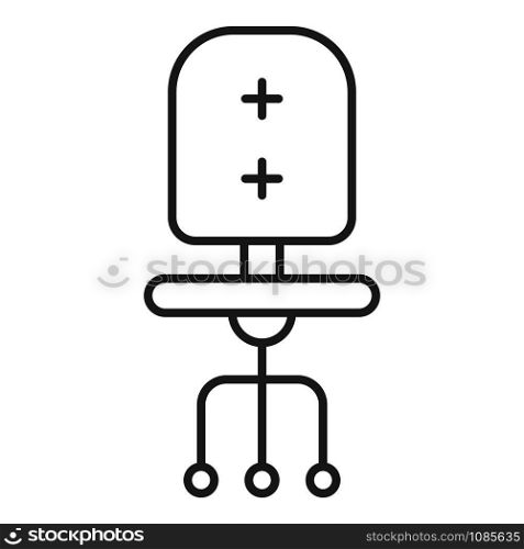 Computer chair icon. Outline computer chair vector icon for web design isolated on white background. Computer chair icon, outline style