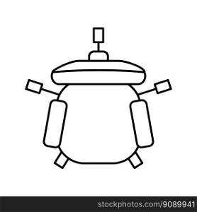 computer chair top view line icon vector. computer chair top view sign. isolated contour symbol black illustration. computer chair top view line icon vector illustration