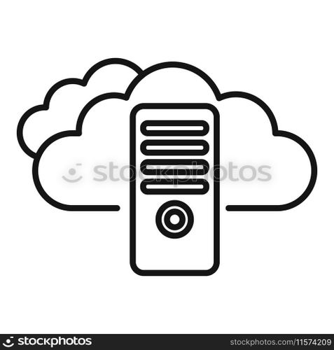 Computer cloud data icon outline vector. Storage cloud. Server data internet. Computer cloud data icon outline vector. Storage cloud