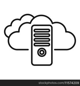 Computer cloud data icon outline vector. Storage cloud. Server data internet. Computer cloud data icon outline vector. Storage cloud