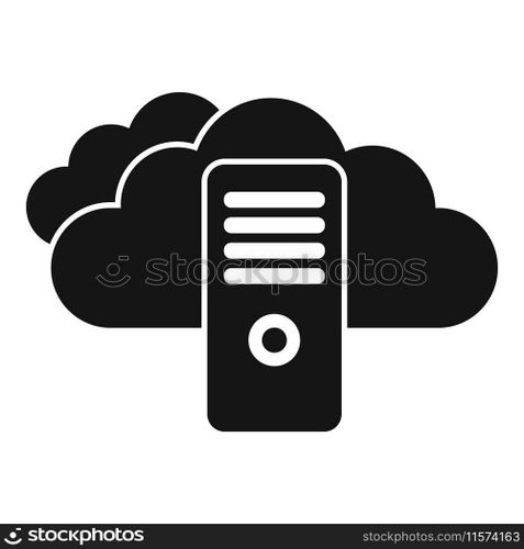 Computer cloud data icon simple vector. Storage cloud. Server data internet. Computer cloud data icon simple vector. Storage cloud