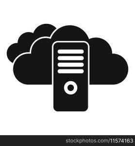 Computer cloud data icon simple vector. Storage cloud. Server data internet. Computer cloud data icon simple vector. Storage cloud
