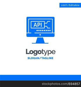 Computer, Code, Coding, Education Blue Business Logo Template