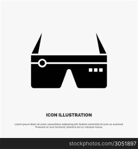 Computer, Computing, Digital, Glasses, Google solid Glyph Icon vector