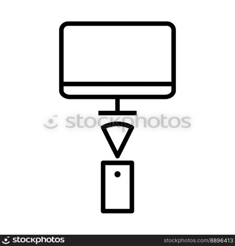 Computer control icon line isolated on white background. Black flat thin icon on modern outline style. Linear symbol and editable stroke. Simple and pixel perfect stroke vector illustration