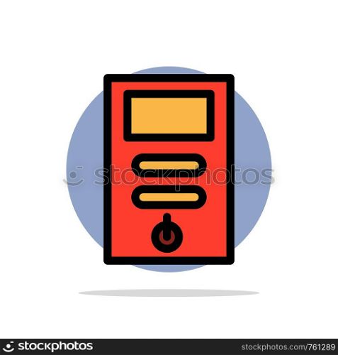 Computer, Cpu, Pc, Stabilizer Abstract Circle Background Flat color Icon