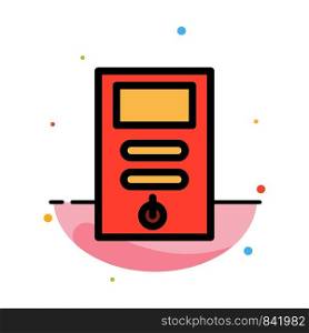 Computer, Cpu, Pc, Stabilizer Abstract Flat Color Icon Template