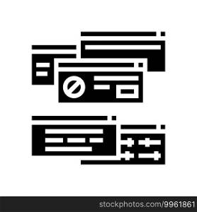 computer customization glyph icon vector. computer customization sign. isolated contour symbol black illustration. computer customization glyph icon vector illustration