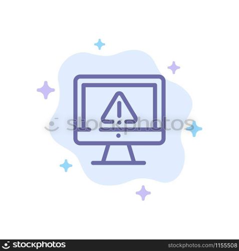 Computer, Data, Information, Internet, Security Blue Icon on Abstract Cloud Background