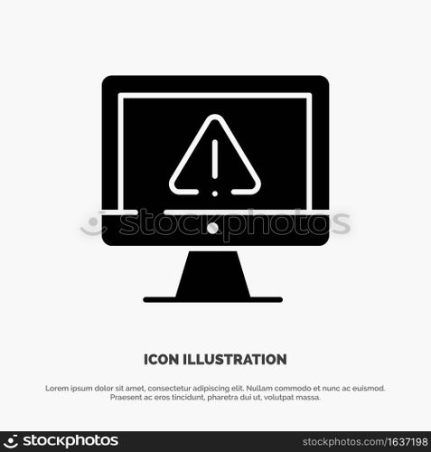 Computer, Data, Information, Internet, Security solid Glyph Icon vector