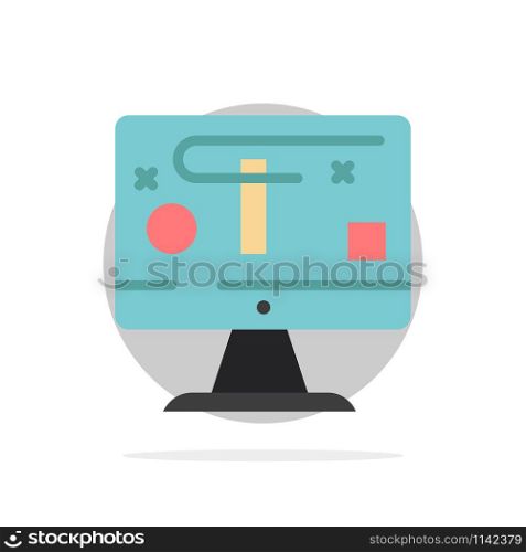 Computer, Design, Display, Graphics Abstract Circle Background Flat color Icon