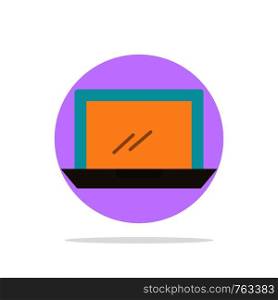 Computer, Desktop, Device, Hardware, Pc Abstract Circle Background Flat color Icon