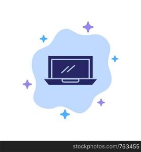 Computer, Desktop, Device, Hardware, Pc Blue Icon on Abstract Cloud Background