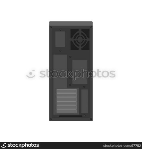 Computer desktop icon vector. Screen PC isolated illustration flat design modern
