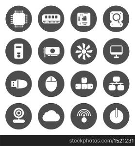 Computer Device circle Icons