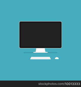 Computer display. Screen computer monitor.Monitor vector icon. Flat graphic design. Stock vector. EPS 10