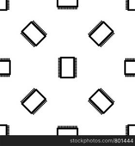 Computer electronic circuit board pattern repeat seamless in black color for any design. Vector geometric illustration. Computer electronic circuit board pattern seamless black