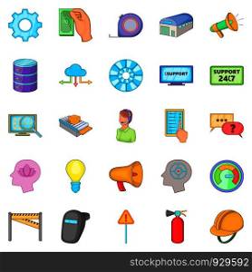 Computer expertise icons set. Cartoon set of 25 computer expertise vector icons for web isolated on white background. Computer expertise icons set, cartoon style