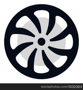 Computer fan icon. Flat illustration of computer fan vector icon for web design. Computer fan icon, flat style