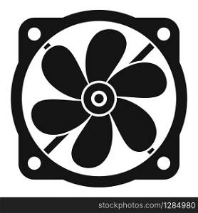 Computer fan icon. Simple illustration of computer fan vector icon for web design isolated on white background. Computer fan icon, simple style