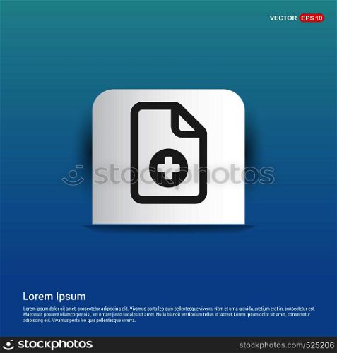 Computer Files Icons - Blue Sticker button