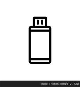 computer flash drive icon vector. A thin line sign. Isolated contour symbol illustration. computer flash drive icon vector. Isolated contour symbol illustration