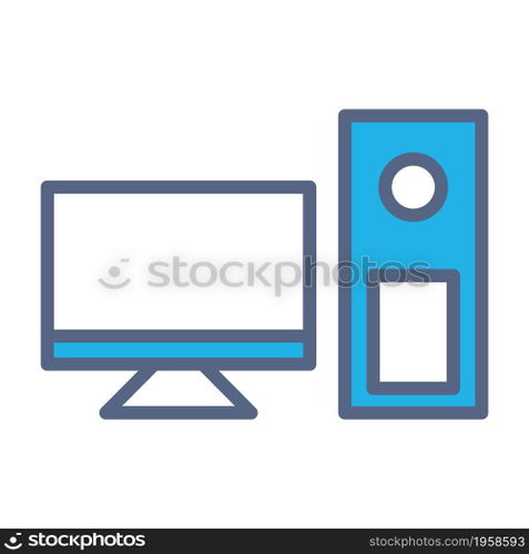 Computer flat icon