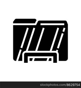 computer folder glyph icon vector. computer folder sign. isolated symbol illustration. computer folder glyph icon vector illustration