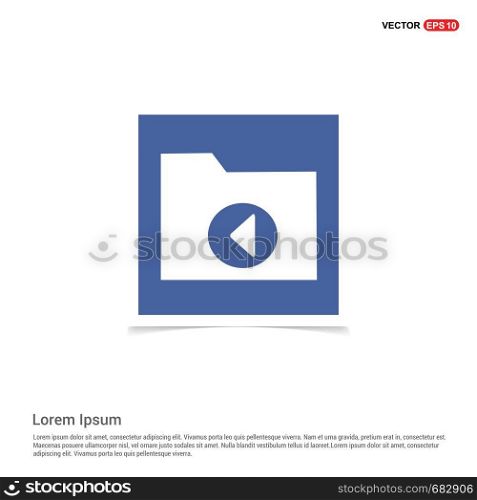 Computer Folder Icon - Blue photo Frame
