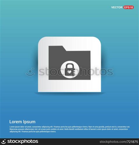 Computer Folder Icon - Blue Sticker button