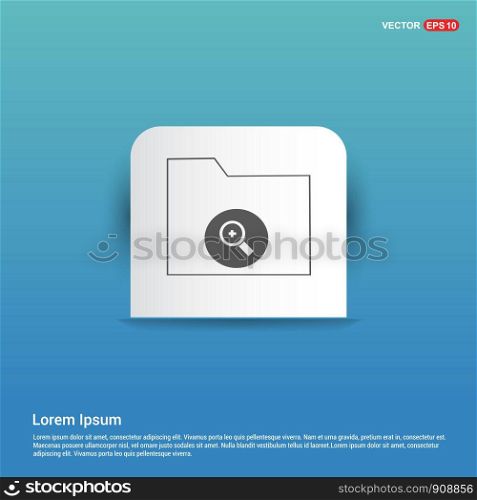 Computer Folder Icon - Blue Sticker button