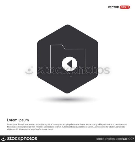 Computer Folder Icon Hexa White Background icon template - Free vector icon