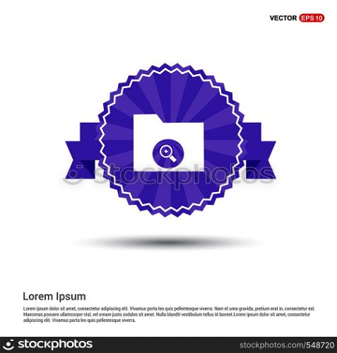 Computer Folder Icon - Purple Ribbon banner