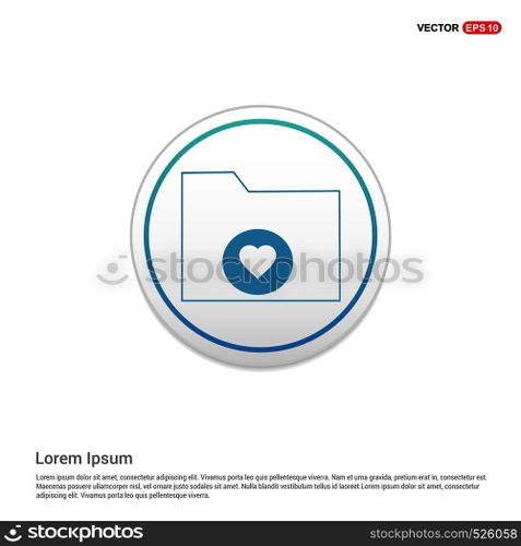 Computer Folder Icon - white circle button
