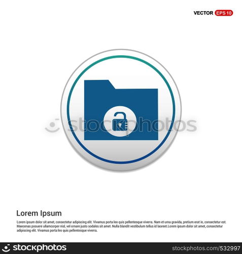 Computer Folder Icon - white circle button