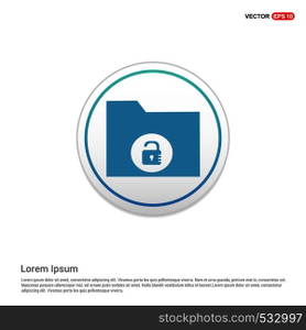 Computer Folder Icon - white circle button