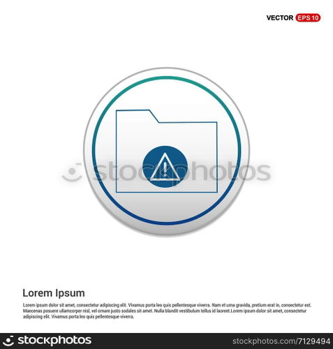 Computer Folder Icon - white circle button