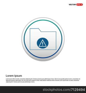 Computer Folder Icon - white circle button