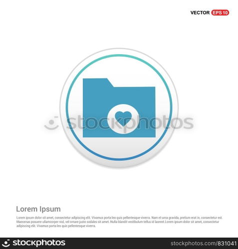 Computer Folder Icon - white circle button