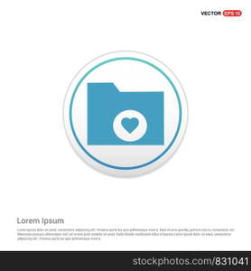 Computer Folder Icon - white circle button
