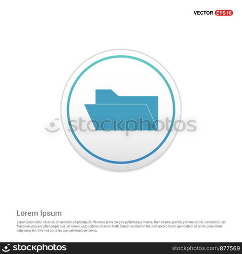 Computer Folder Icon - white circle button