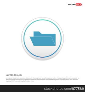 Computer Folder Icon - white circle button