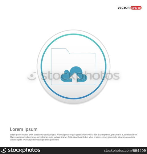 Computer Folder Icon - white circle button