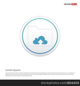 Computer Folder Icon - white circle button