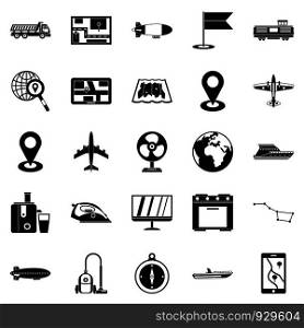 Computer forensics icons set. Simple set of 25 computer forensics vector icons for web isolated on white background. Computer forensics icons set, simple style