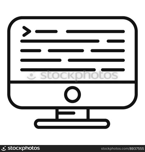 Computer fraud icon outline vector. Virus error. Antivirus data. Computer fraud icon outline vector. Virus error