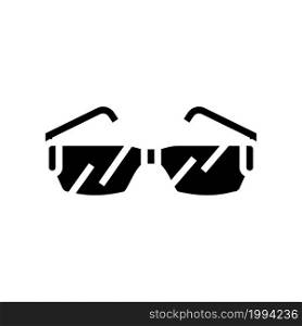 computer glasses glyph icon vector. computer glasses sign. isolated contour symbol black illustration. computer glasses glyph icon vector illustration